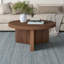 Table basse de 32 po de largeur avec base cannelée - Centre de table scandinave en bois de noyer satiné | Holm-690300347-715092811