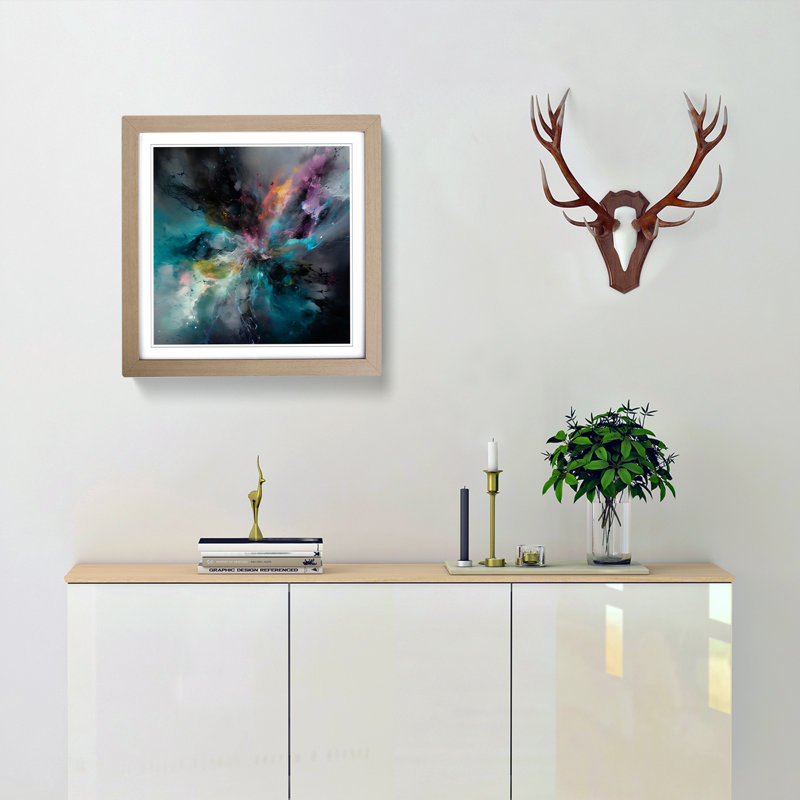 Single Picture Frame Print on Wood, Oak