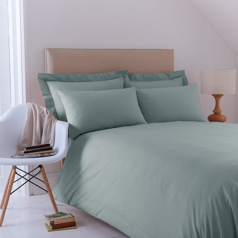 Percale Flat Sheet, Meadow Green, Single (3')