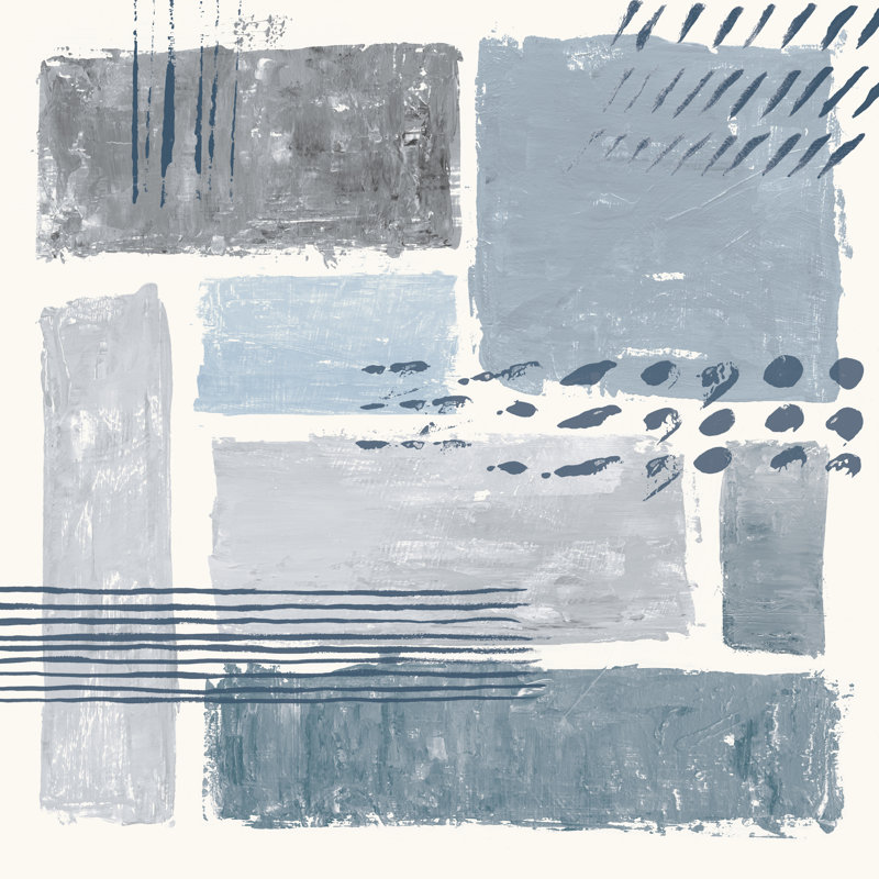 Between The Lines III by Sarah Adams - Wrapped Canvas Painting, 30cm H x 30cm W x 3.8cm D