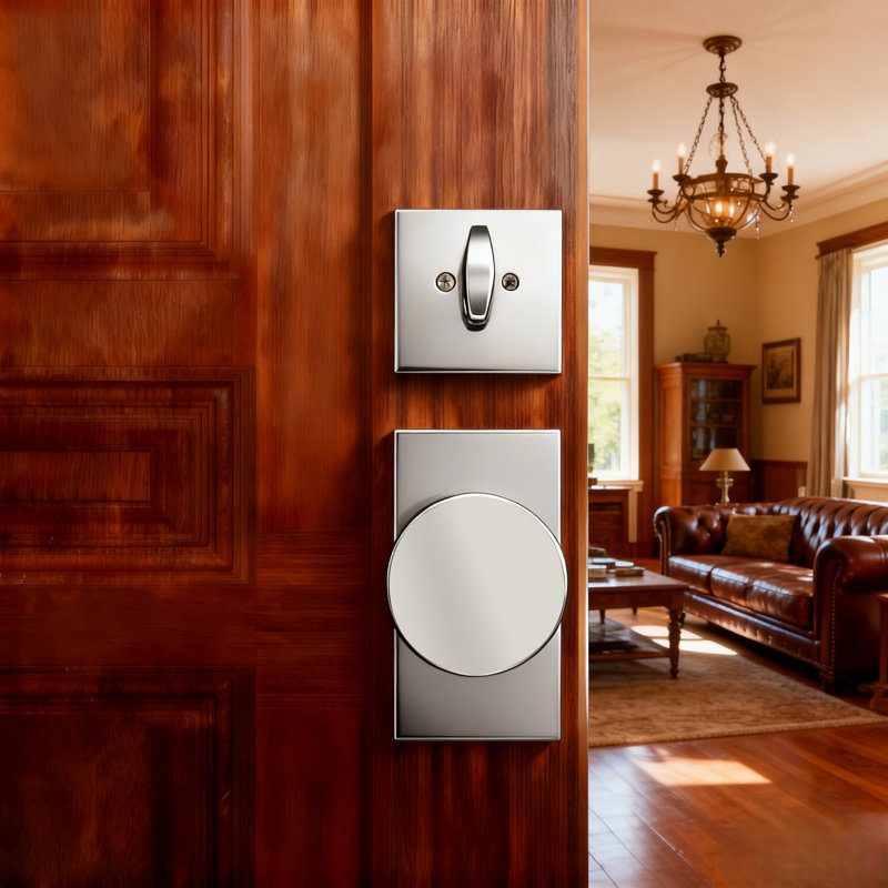 Deadbolt and Passage Door Knobs Set, Polished Chrome
