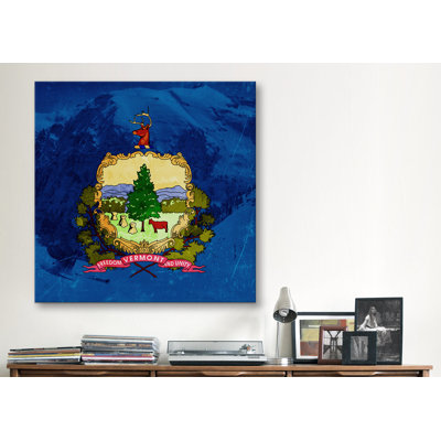 «Flags Vermont Skiing», impression sur toile tendue