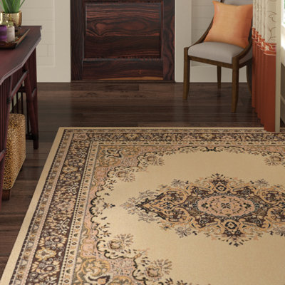 Tapis oriental noir Balthrop