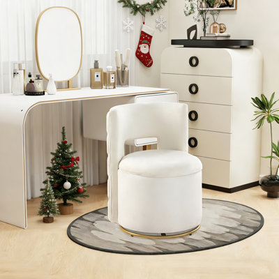 Swivel Barrel Chair With Storage by Latitude Run