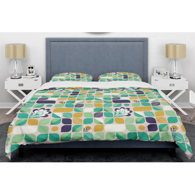 Polyester Twill Geometric Shapes Duvet Cover Set