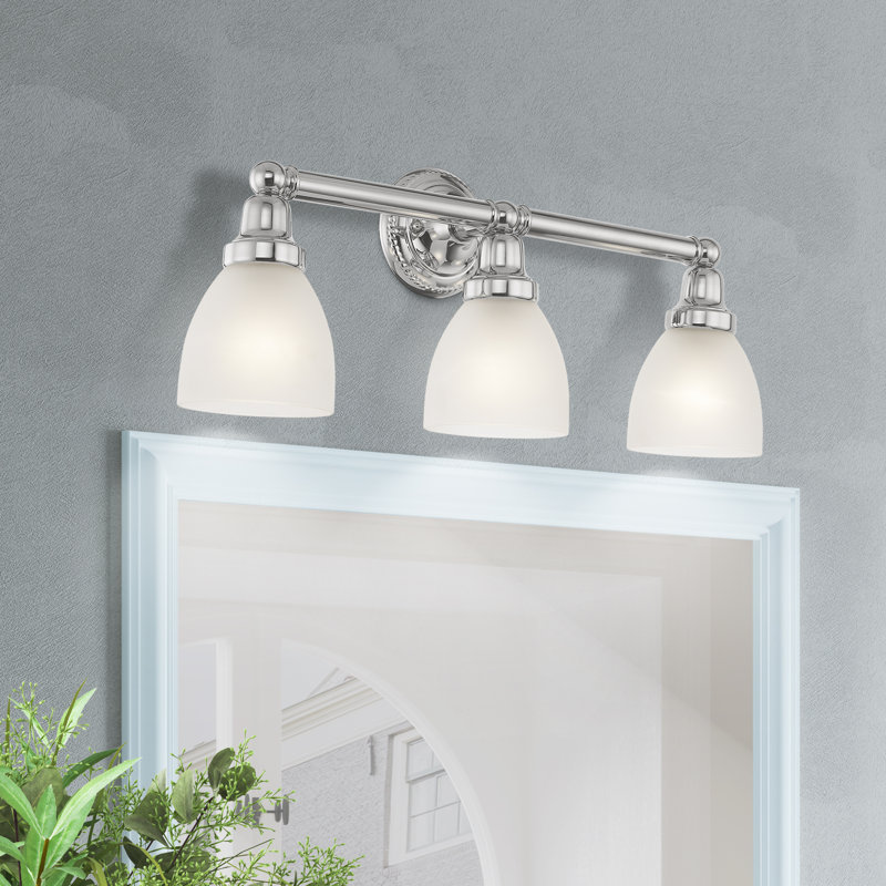 Éclairage de salle de bain à intensité variable 3 lumières Amida, Chrome poli