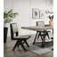 Chaises d'appoint de salle à manger de style contemporain avec accoudoirs rembourrés en tissu clair 2 pièces