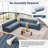 52.4" Modular Sofa Armless Loveseat Modern Chenille Couch-1096884721