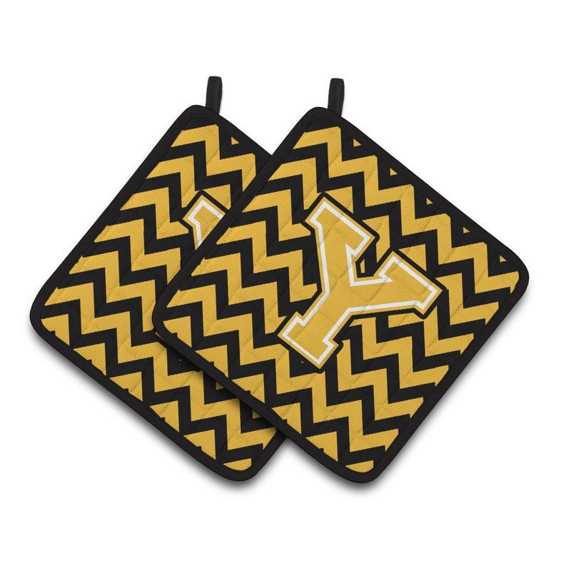 Poignée à chevrons, Y, Noir / or