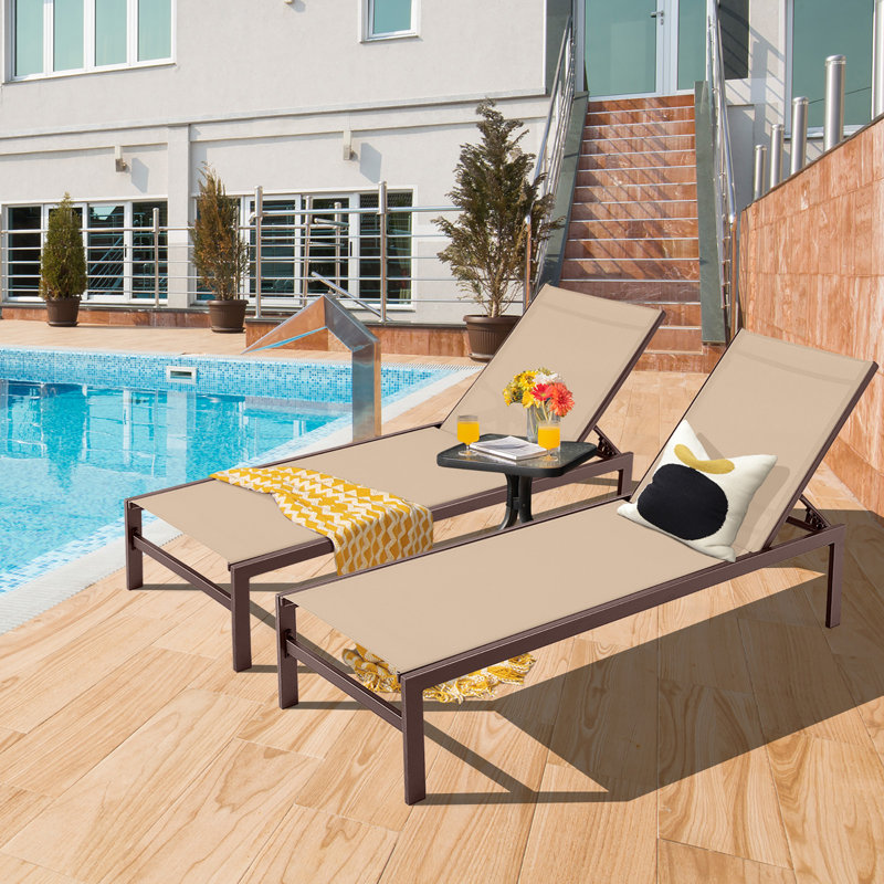 78'' Long Reclining Chaise, Brown