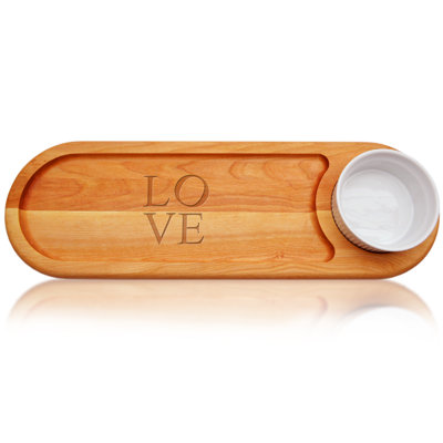 Carved Solutions Everyday Wood Divided Serving Dish