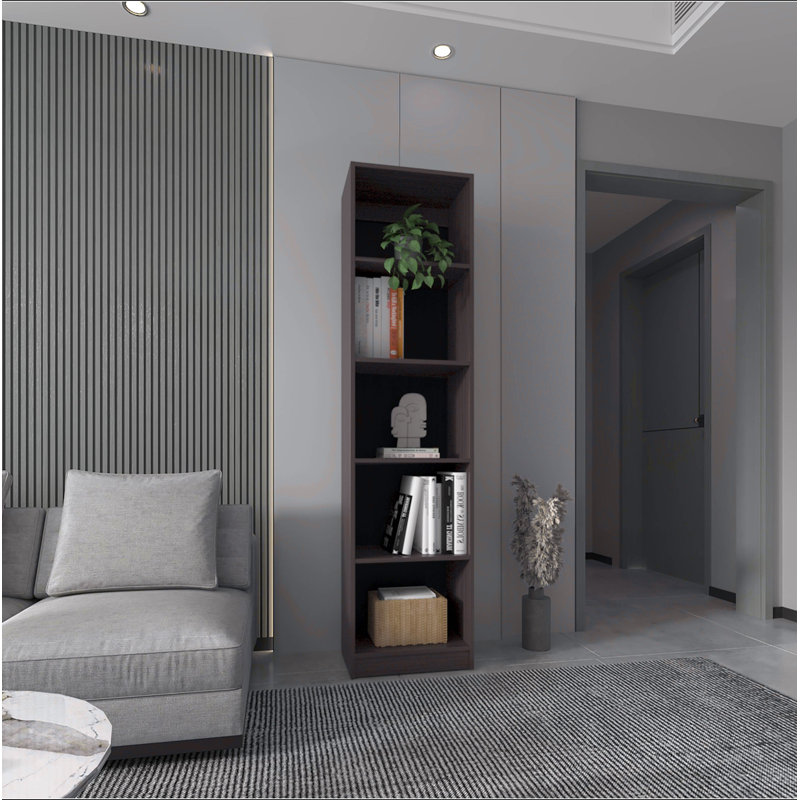 Bibliothèque étroite à 5 tablettes Home