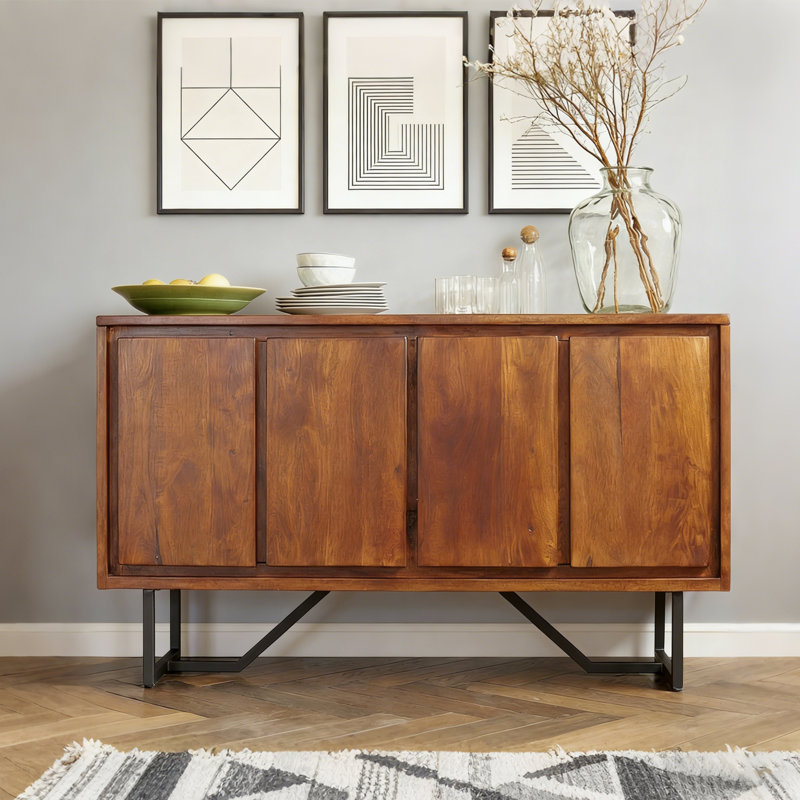 Nordic style minimalist solid wood sideboard