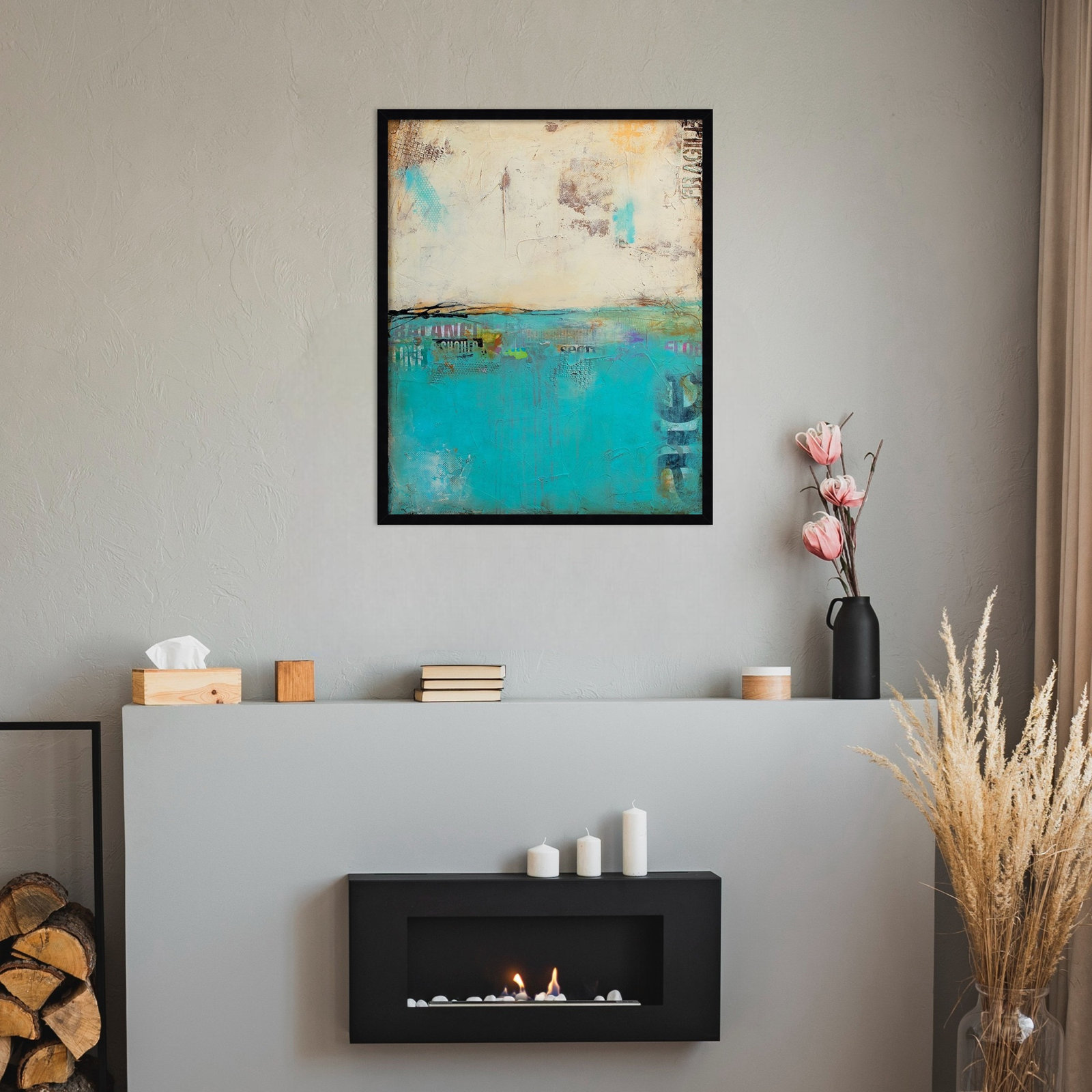Urban Edge Print by Erin Ashley, 33" H x 27" W, Black