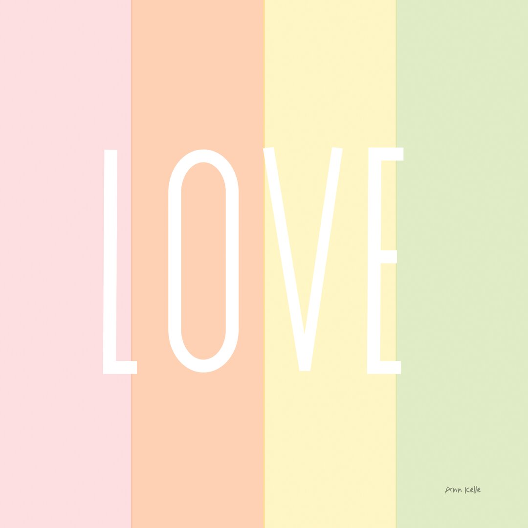 Leinwandbild Love Rainbow von Anne Kelle