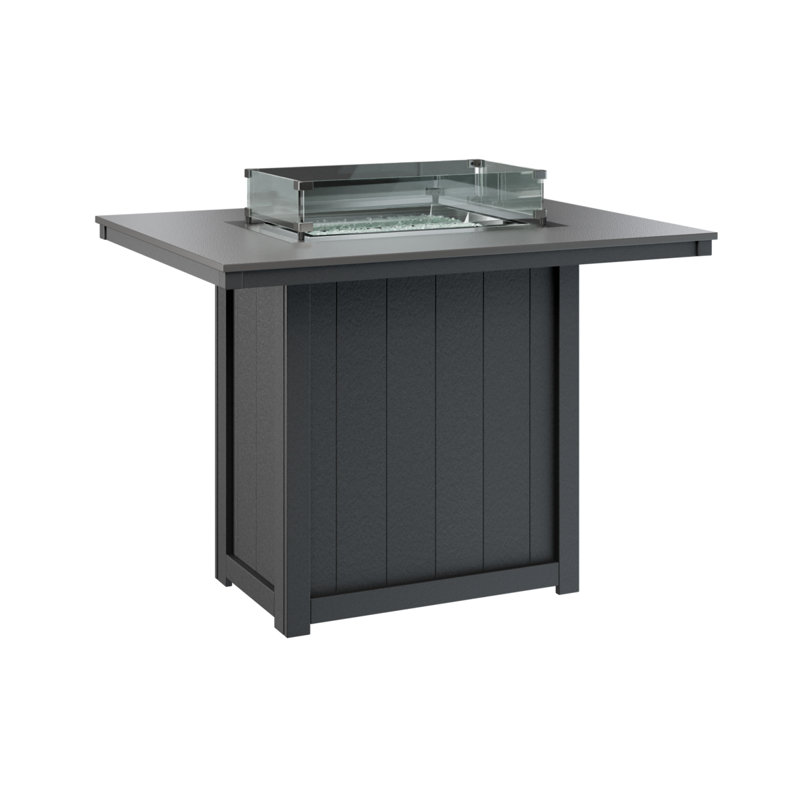 Foyer de table berlinois Donoma, H 39 po x l 41 po x P 54 po, Plateau martelé en acier inoxydable avec base noi