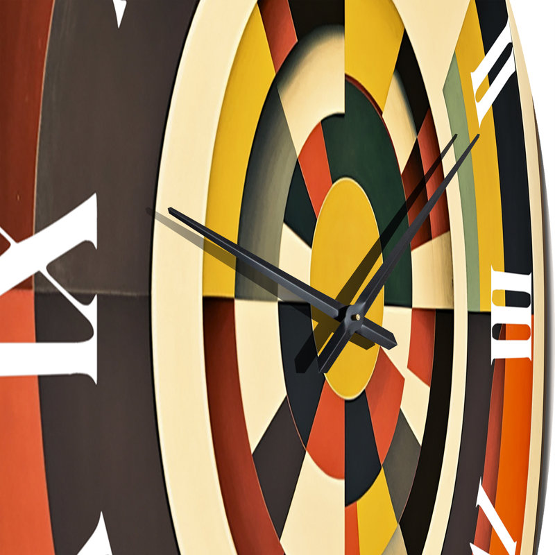 Horloge murale Mid-Century Vintage Circular Visions, Moyenne