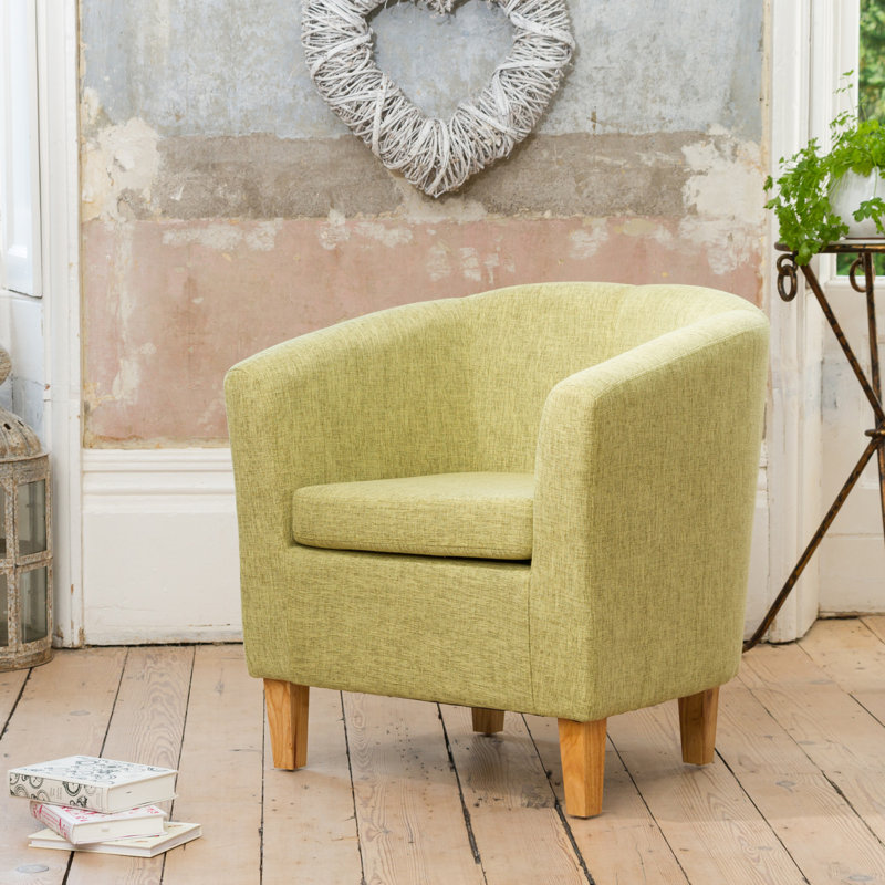 Viola Upholstered Barrel Chair, Green