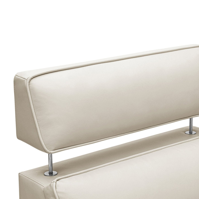 Lesley Top Grain Leather Single Recliner Seat, Beige