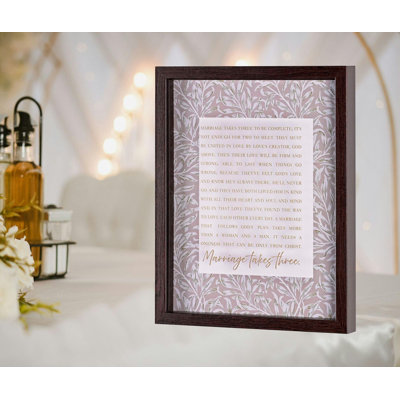 Framed Wall Art Marriage Takes 3