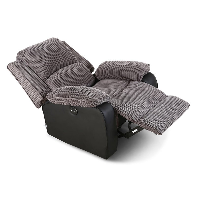 Trevon 94cm Wide Standard Recliner, Manual, Grey
