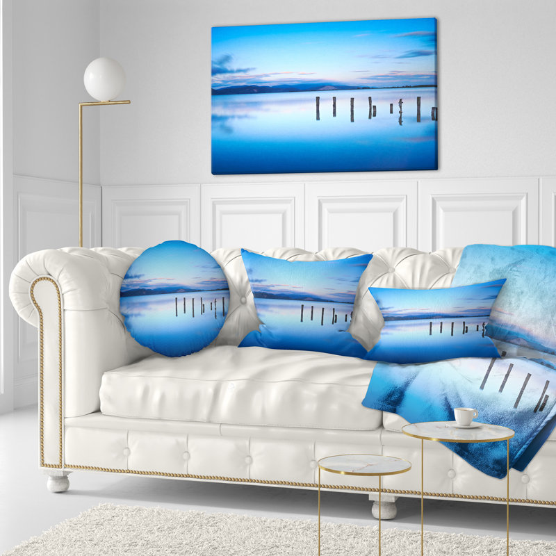 Coussin lombaire en mer seascape jeté
