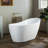 54" x 28" Freestanding Soaking Acrylic Single Slipper Bathtub with Reversible Drain-74466801