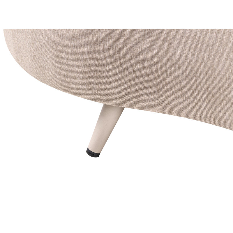 Delynda 210cm Wide Curved Metal Patio Sectional with Cushions, Left Hand Facing