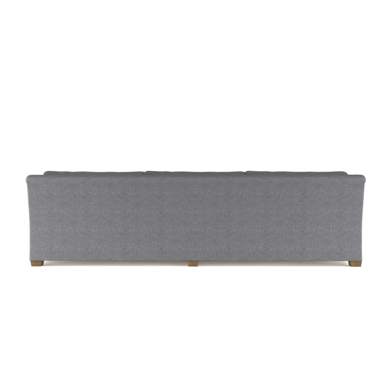 Canapé Thompson, H 32 po x l 96 po x P 41 po, Peluche velours pierre ponce, Naturel