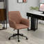 Chaise de bureau d'ordinateur pivotante à dossier moyen avec hauteur réglable, conception à losanges et accoudoirs rembourrés