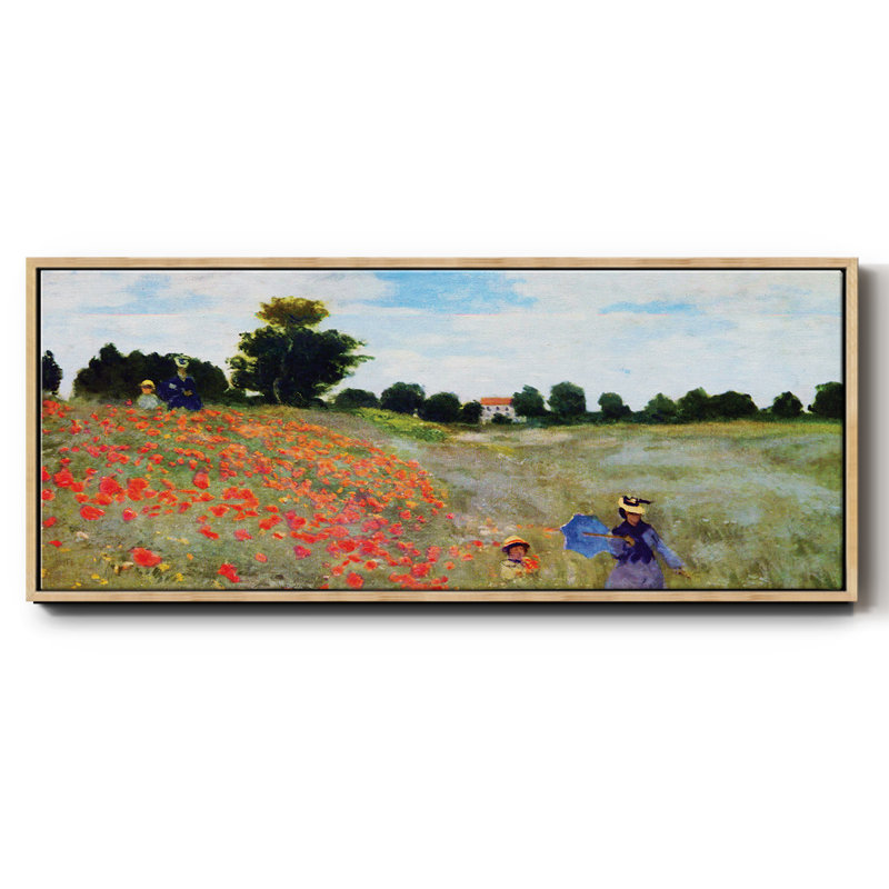 Poppies by Monet- Framed Canvas