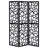 Black 3-Panel Folding Screen-122373289
