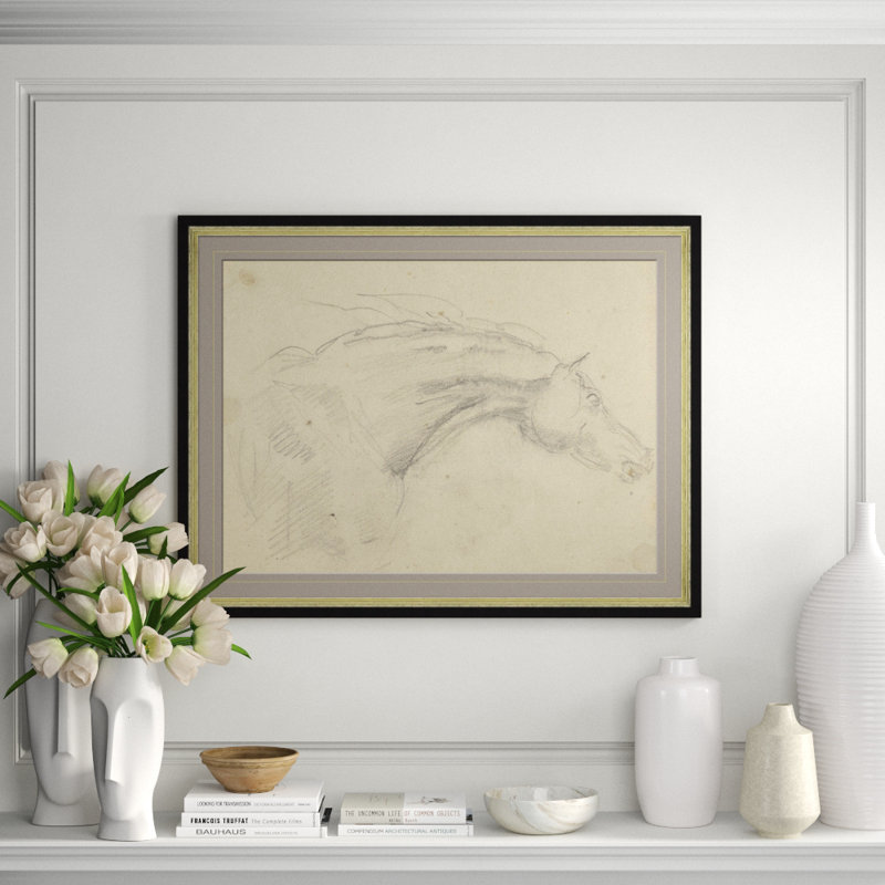 Sketch Of Horses Head Giclee Print