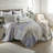Donna Sharp Slate Cobblestone 3PC King Ragged Pieced Cotton Quilt Set-115623109