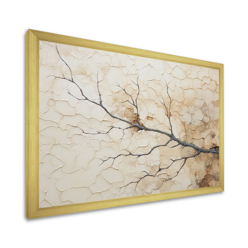 Art mural sur toile Moody Minimalisme, Cadre doré simple, H 30 po x l 40 po x P 1,5 po