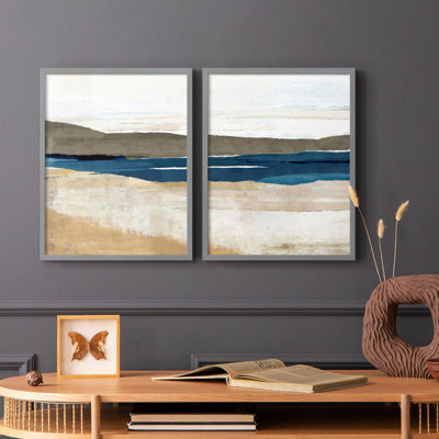 Reproduction encadrée Buttermere Triptych I-Premium - prête à être accrochée - aucun clou requis - aucun clou requis