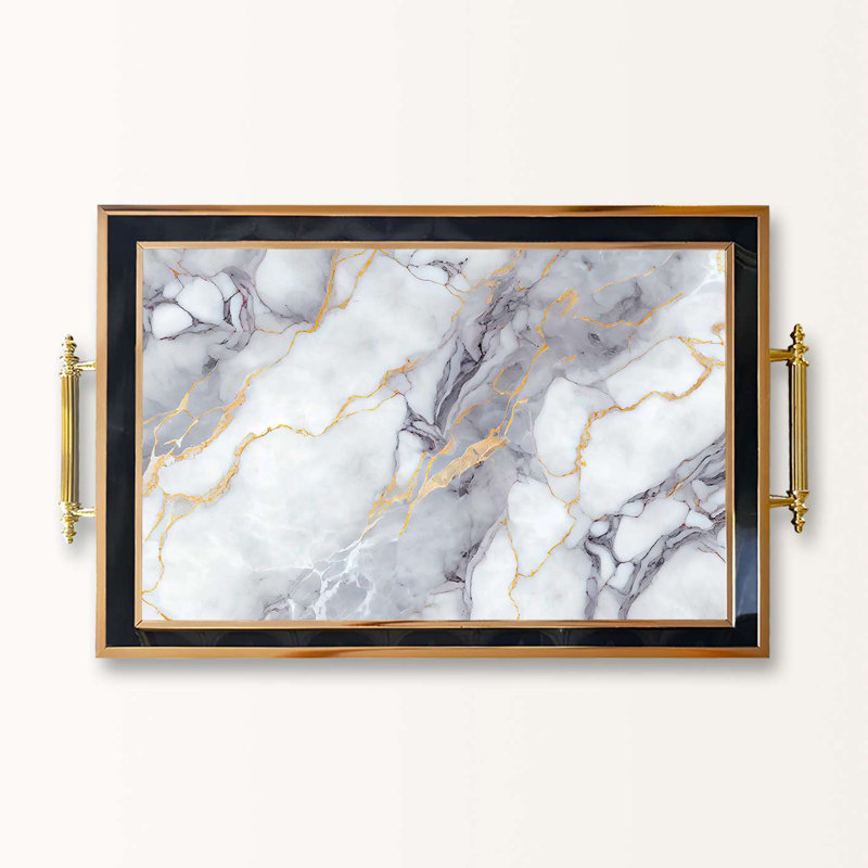 Élégant plateau de service en verre 19,7 x 11,4 x 1,4 pouces | 100% verre de haute qualité | Parfait pour recevoir et servir | Conception élégante et fonctionnelle pour la maison et les fêtes | Durable et facile à nettoyer