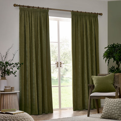 Heavy Chenille Blackout Curtain Panel Pair
