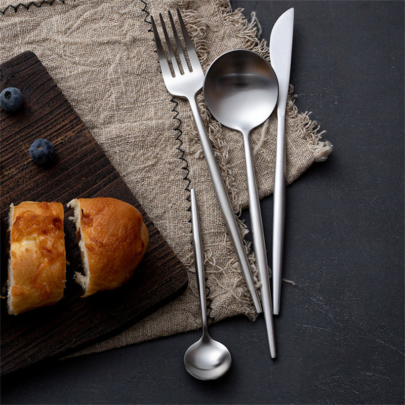 Premium 304 Stainless Steel Flatware Set - INS-Style Polished Knife, Fork And Spoon Set For Steak Dining