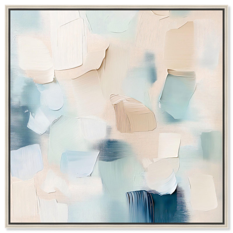 Toile «Celadon Haze II» par Art Remedy, H 13 po x l 13 po, Noir, Cadre flottant