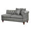 Canapé modulaire contemporain respirant gris ardoise, 4 pièces avec canapé