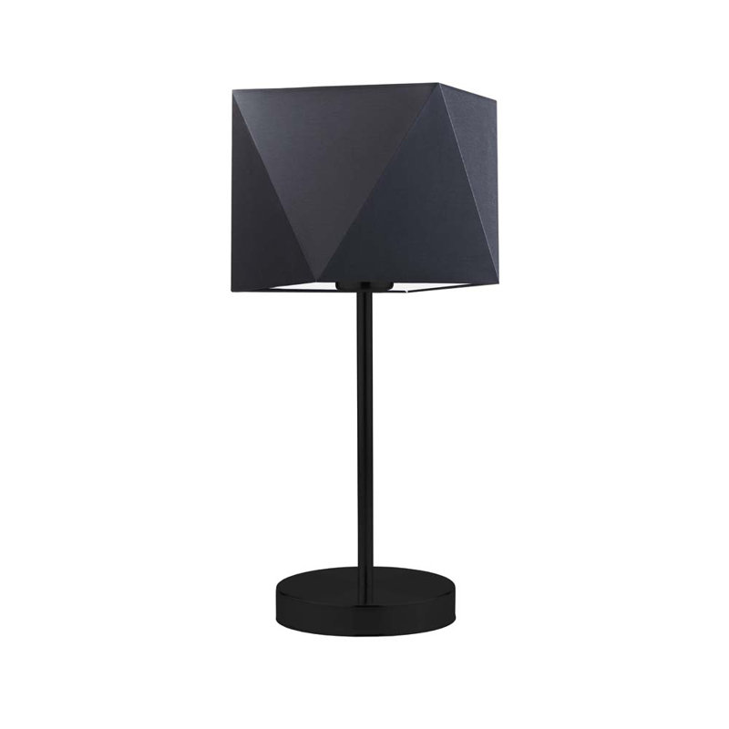 Denzal Metal Table Lamp, Black, Black