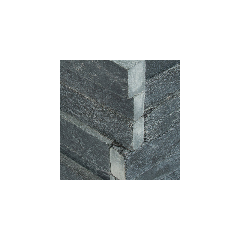 Stonecrest 6 in. x 18 in. Split Face Natural Stone Ledger Corner Wall Tile, Charcoal Ridge