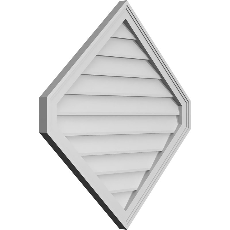 Ventilé vertical à pignon vertical 11/12 po, H 1,5 po x l 32 po x L 34 po