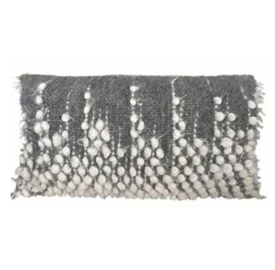  Recycled Wool Rectangle Cushion 28" L Rustic Decorative Pillow for Indoor Use