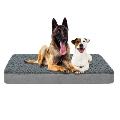 Memory Foam Dog Bed, Cooling Dog Beds Water-Resistant Pet Bed For Crate With Removable Washable Cover