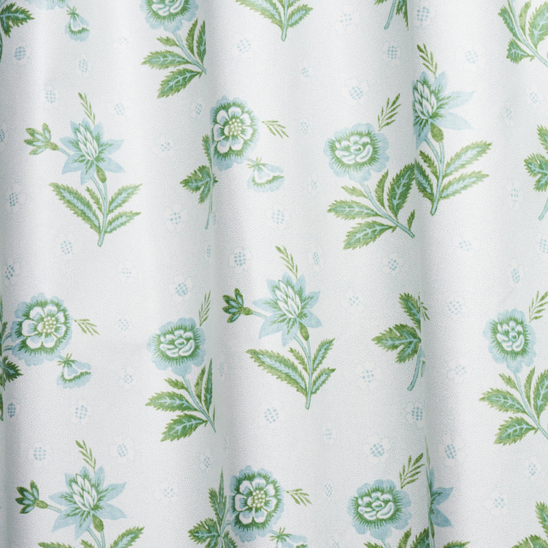 Colline Fabric, Leaf/Aqua