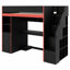 Lit mezzanine de jeu avec bureau et rangement, lumières DEL-1640652322