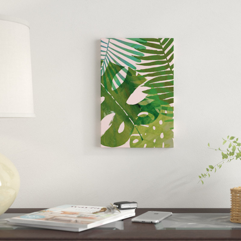 « tropical enchevêtrer ii », art sur toile, H 18 po x l 12 po x P 1,5 po, Toile tendue