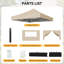 Pop Up Gazebo with Sides Waterproof Outdoor Canopy with Wheeled Carry bag Heavy Duty Instant Shelter for Garden Party BBQ-128881580-128881581